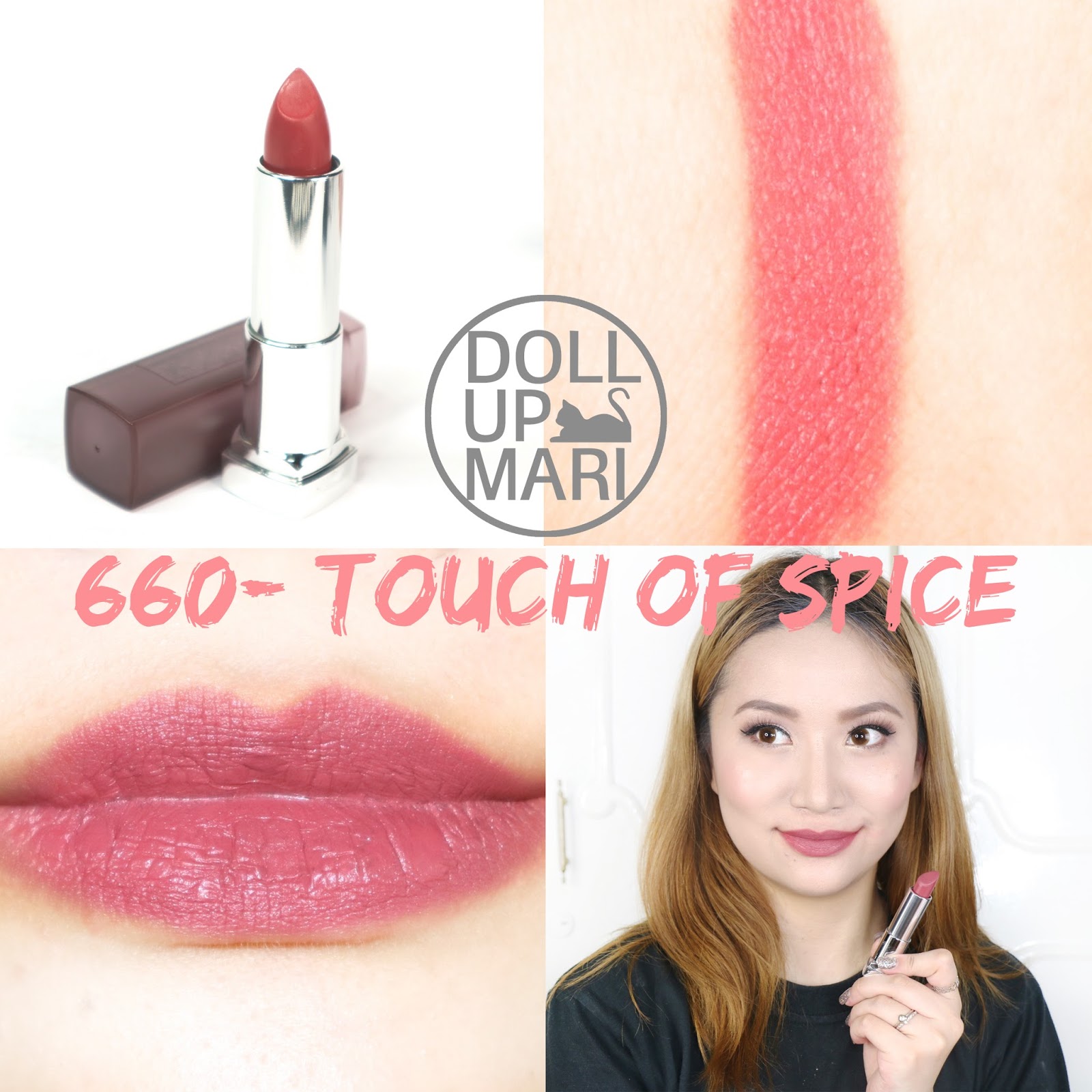 Maybelline Philippines Creamy Mattes 660 Touch of Spice Swatches.