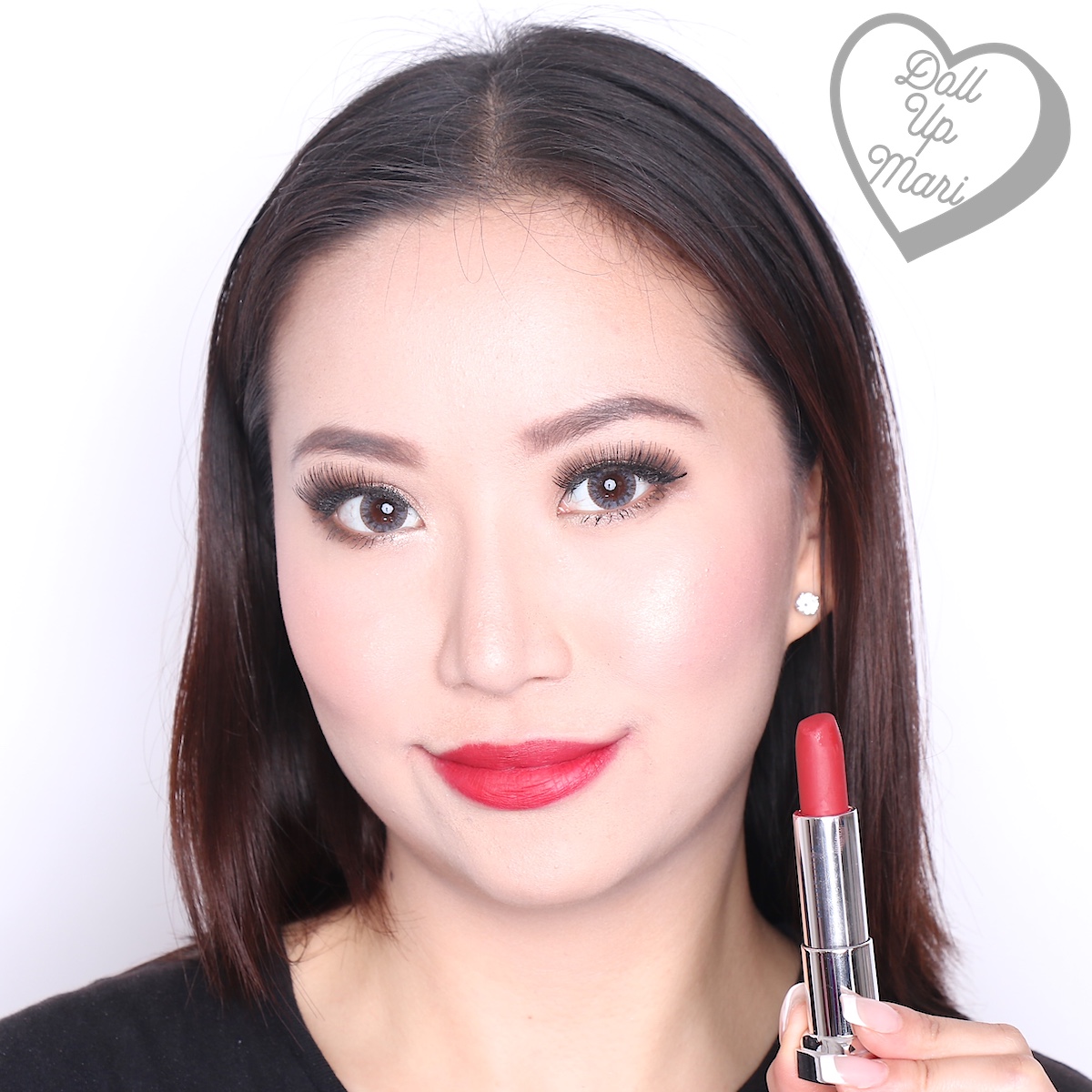 Maybelline Powder Mattes Lipstick (Cherry Chic) Review, Swatch, Price -  Doll Up Mari