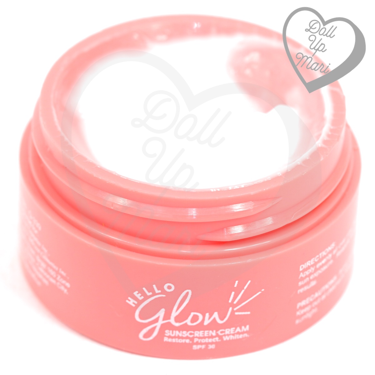 Hello Glow by Ever Bilena Whitening Cream jar when opened