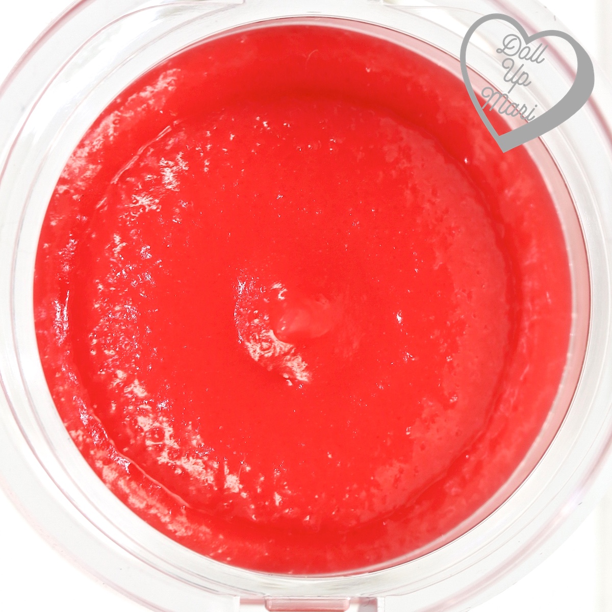 zoom in of lip scrub of Tulip Shade of BLK Cosmetics Sweet Lip Duo Lip Balm and Lip Scrub