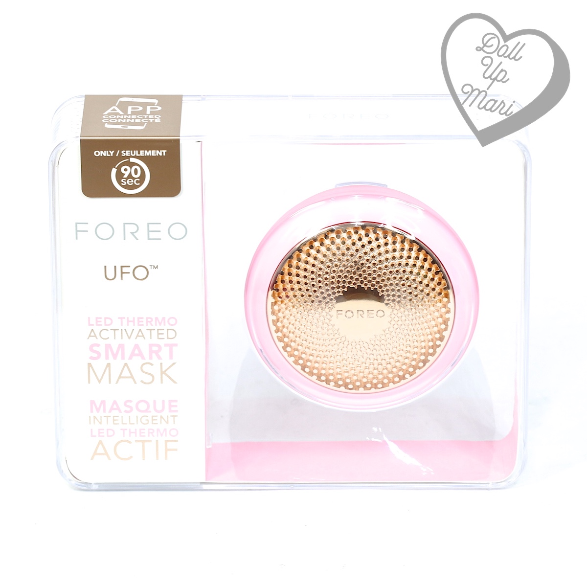 FOREO UFO Smart Mask Device in acrylic box packaging