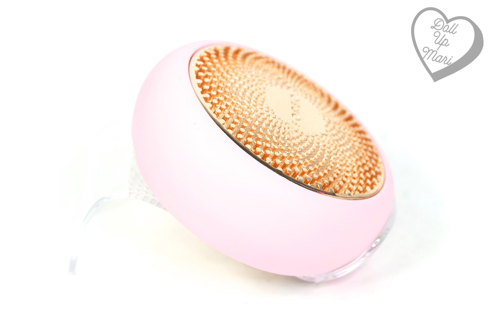 side view of FOREO UFO Smart Mask Device on device stand