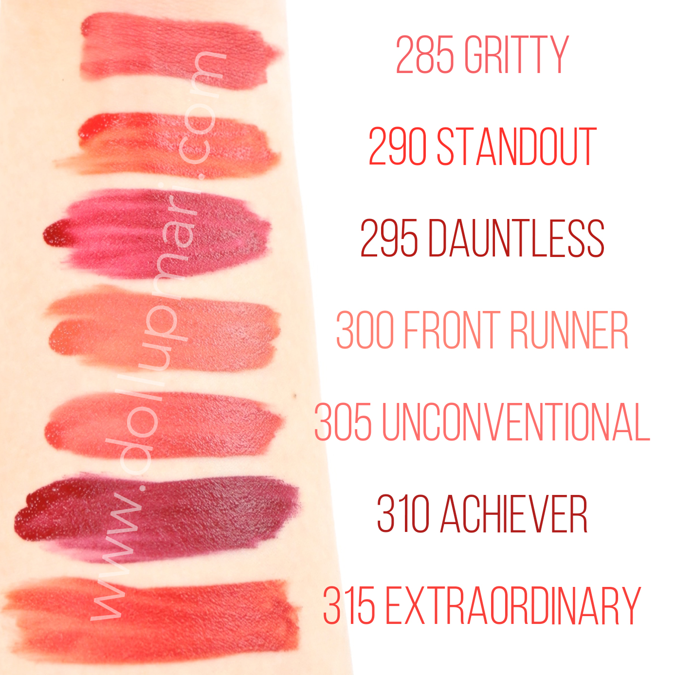 Maybelline Superstay Matte Ink Liquid Lipstick Rogue Reds Swatches