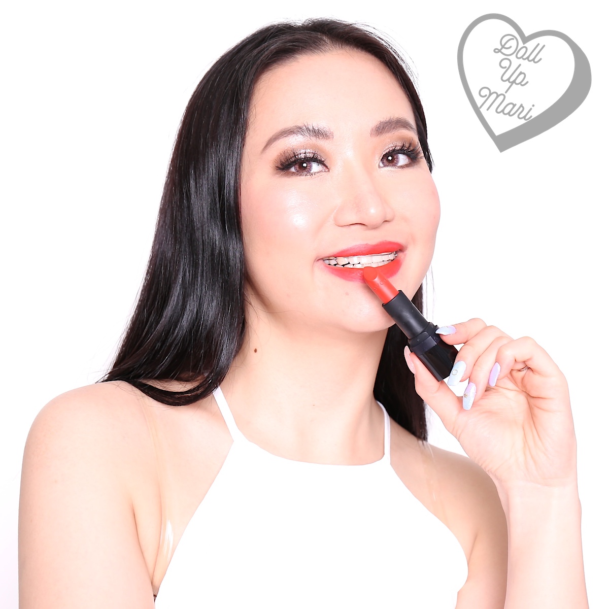 Wearing Coral Fever shade of AVON Perfectly Matte Lipstick