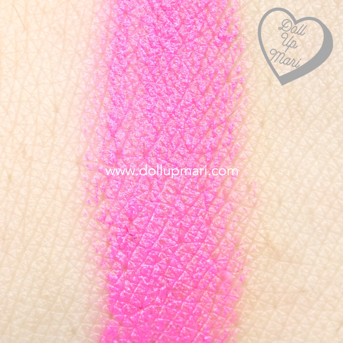Swatch of Electric Pink shade of AVON Perfectly Matte Lipstick