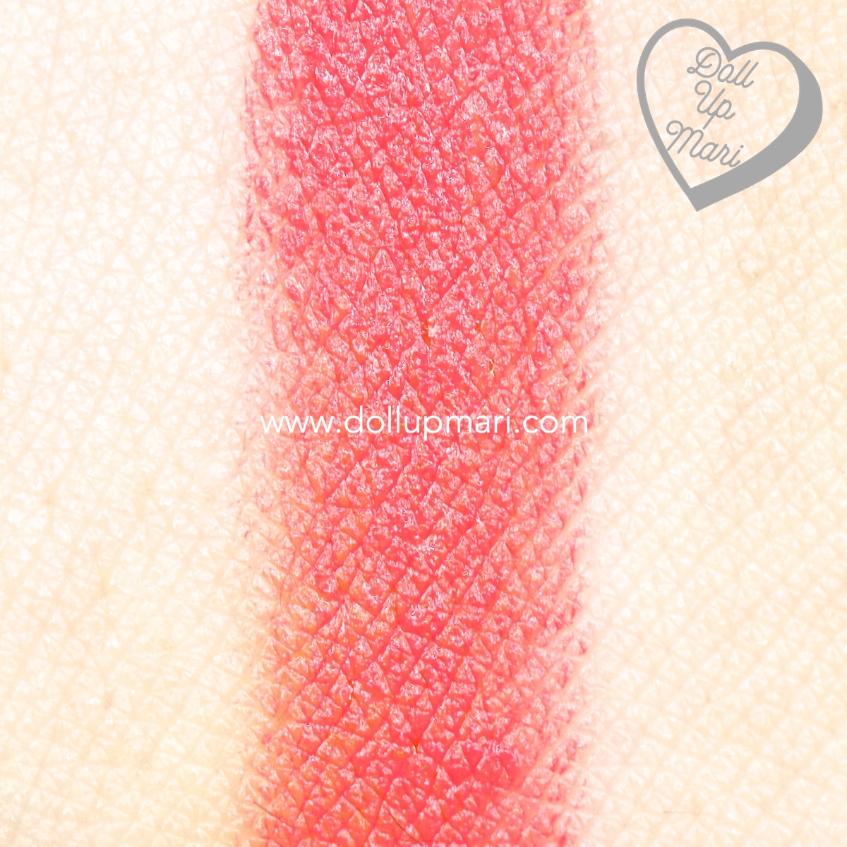 Swatch of Peach Flutters shade of AVON Perfectly Matte Lipstick