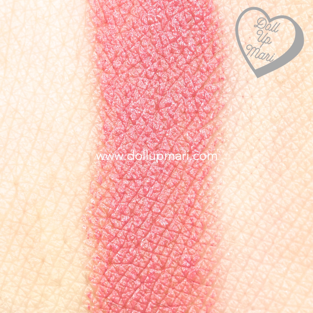 swatch of Pure Pink shade of AVON Perfectly Matte Lipstick