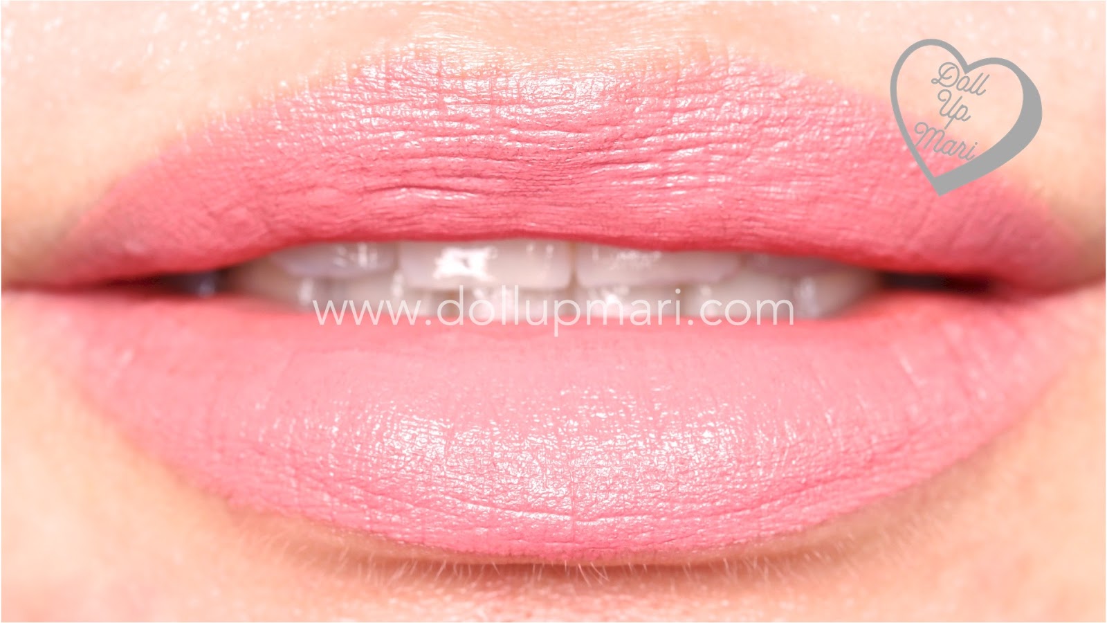 lip swatch of Pure Pink shade of AVON Perfectly Matte Lipstick