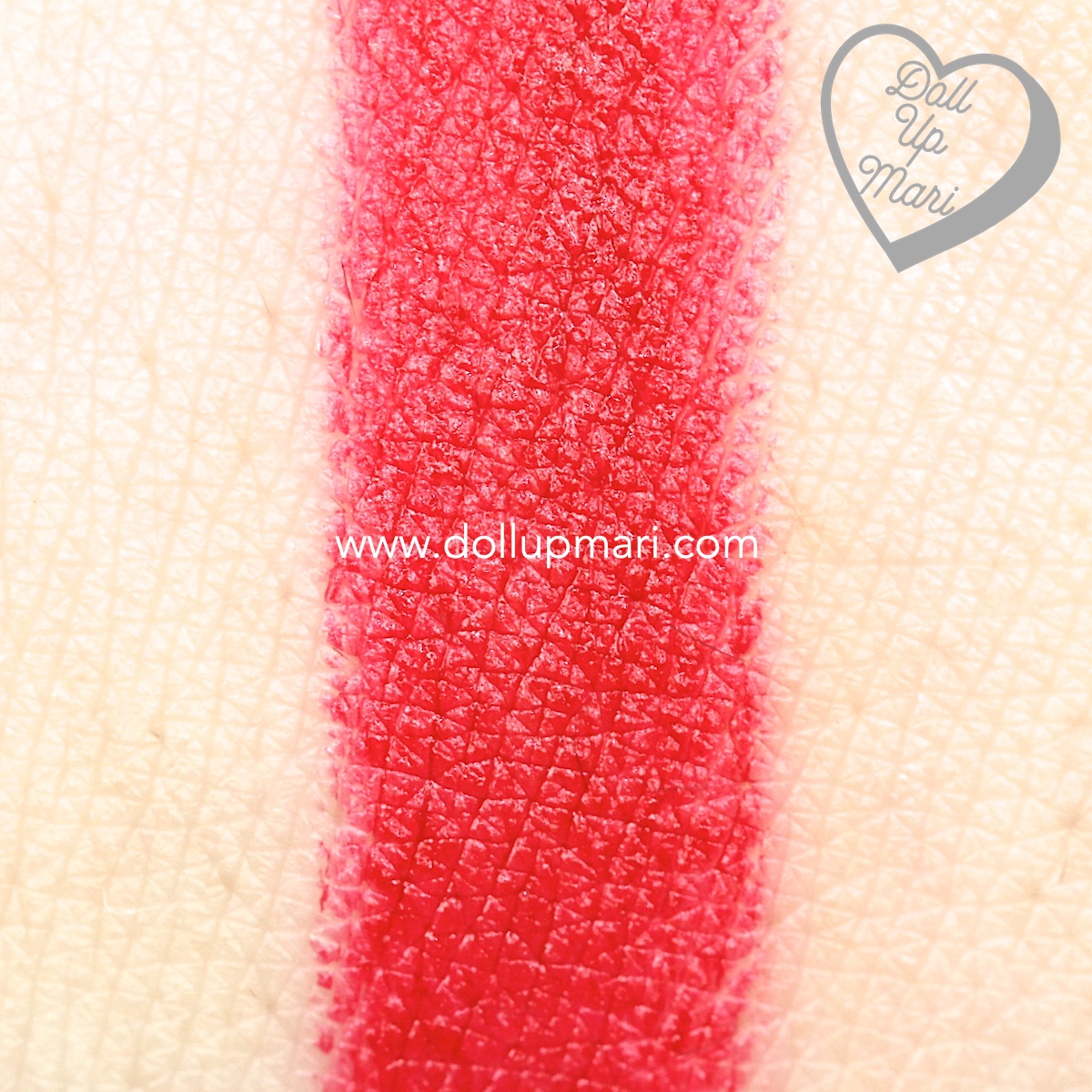 swatch of Red Supreme shade of AVON Perfectly Matte Lipstick