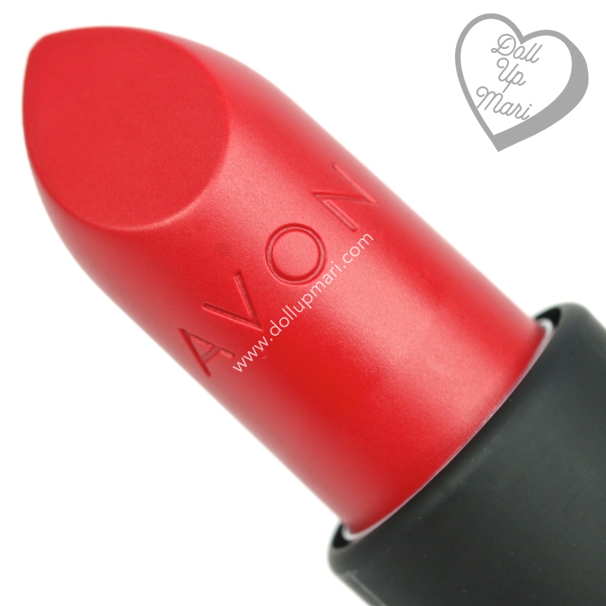 zoom in Ruby Kiss shade of AVON Perfectly Matte Lipstick