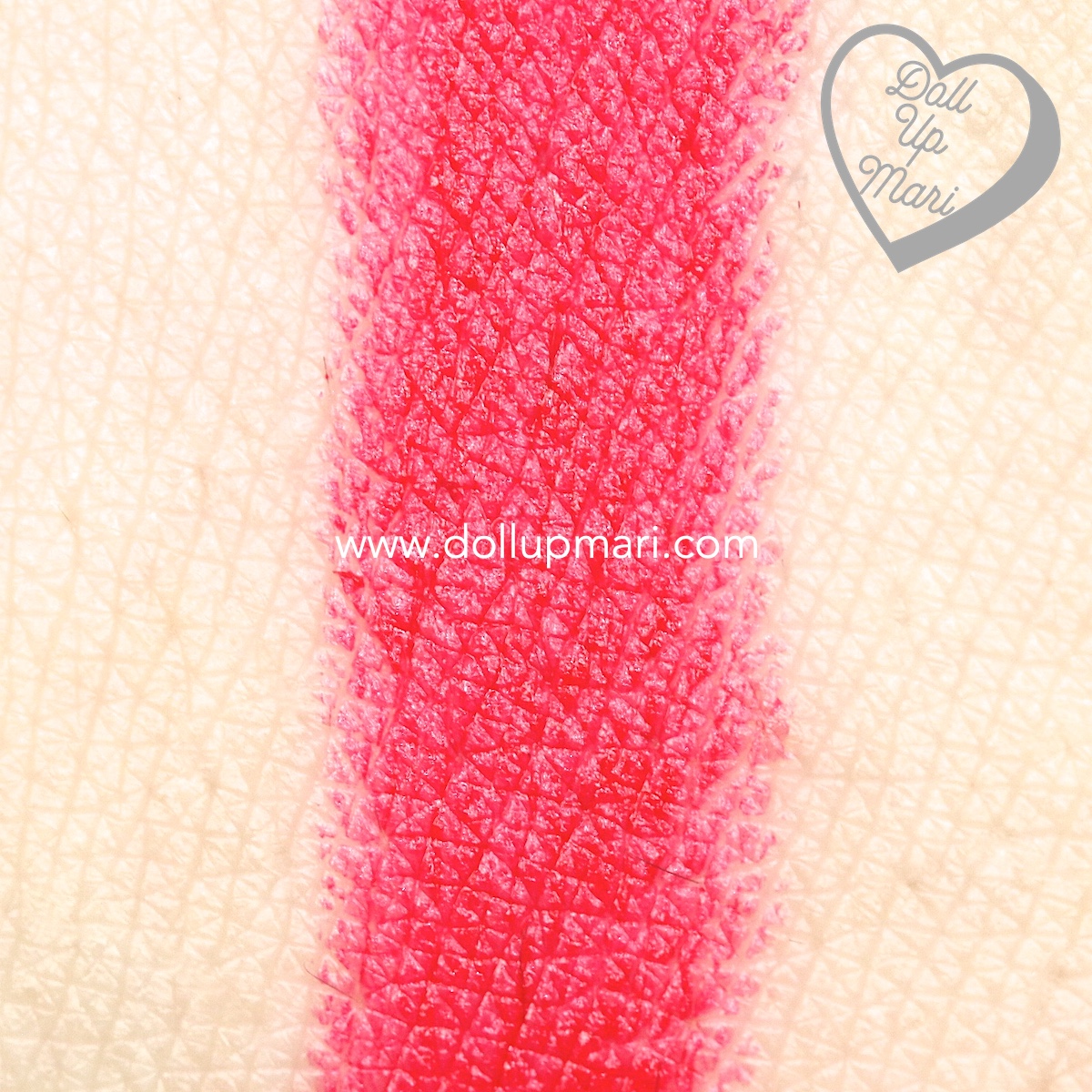 swatch of Ruby Kiss shade of AVON Perfectly Matte Lipstick