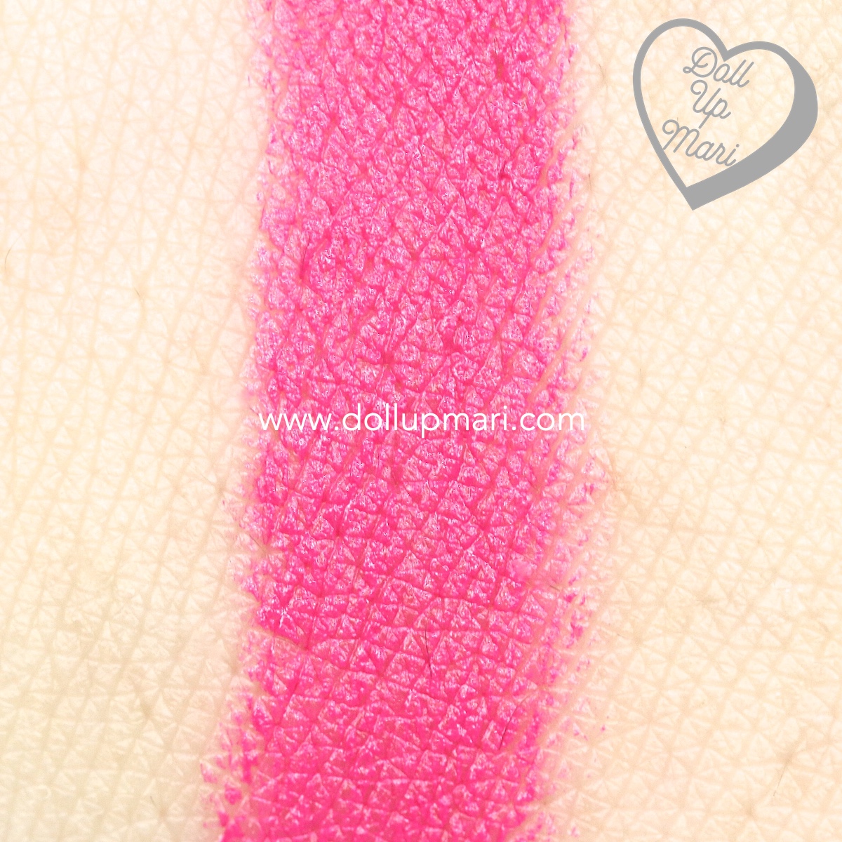 swatch of Splendidly Fuchsia shade of AVON Perfectly Matte Lipstick