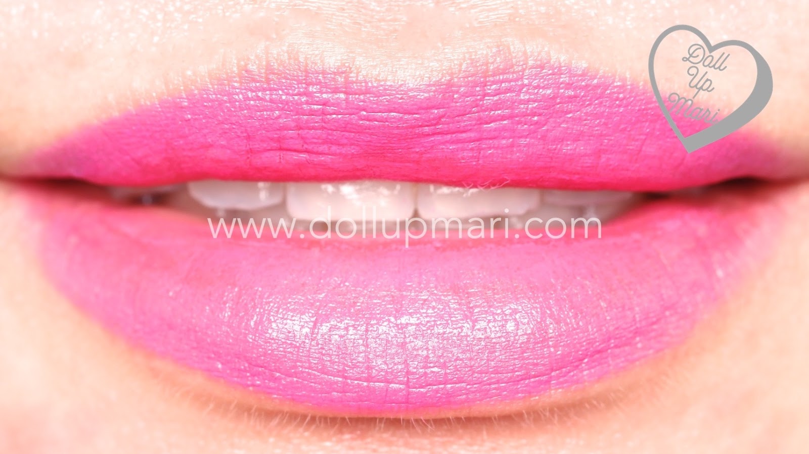 lip swatch of Splendidly Fuchsia shade of AVON Perfectly Matte Lipstick