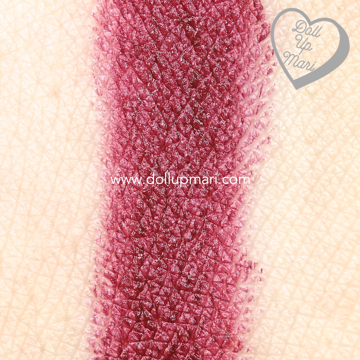 swatch of Superb Wine shade of AVON Perfectly Matte Lipstick 