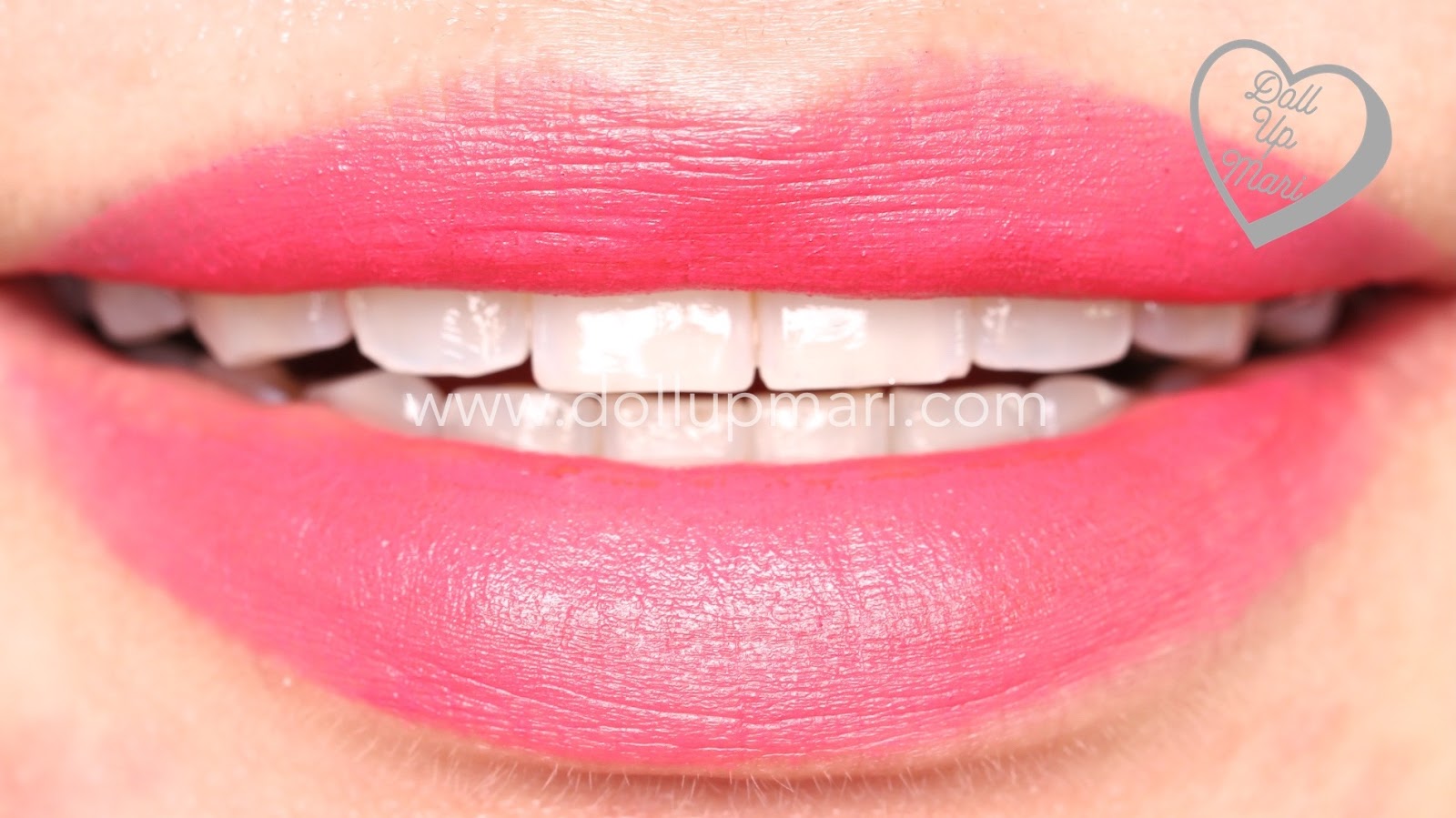 lip swatch of Vibrant Melon shade of AVON Perfectly Matte Lipstick