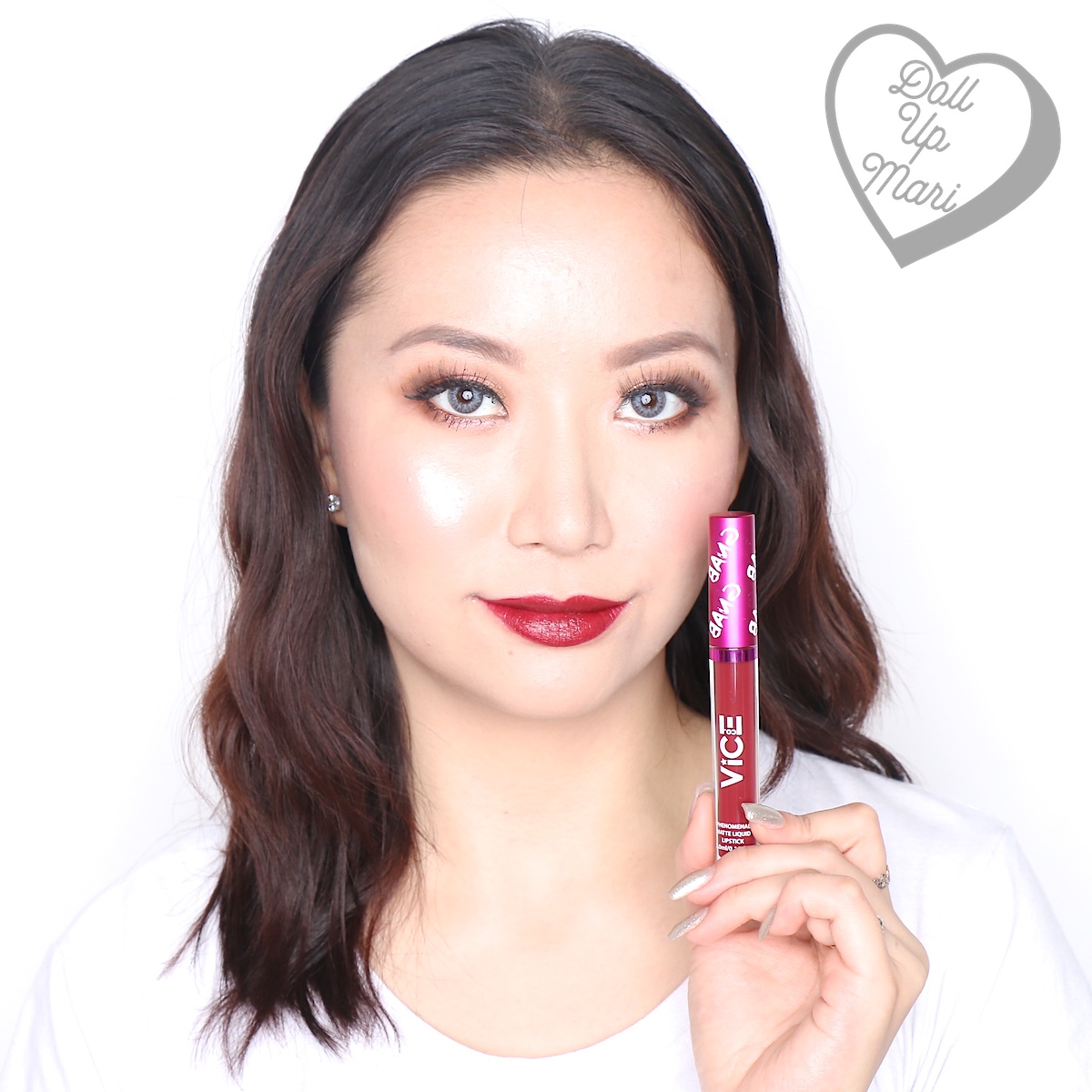Mari wearing the Matte Liquid Lipstick of the Fashown set of Vice X Bang Lip set collection