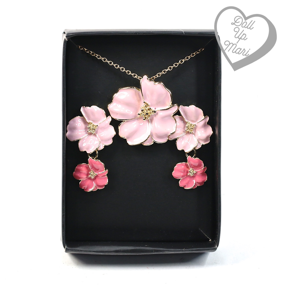 AVON Maxene Floral Statement Necklace and Earring Gift Set