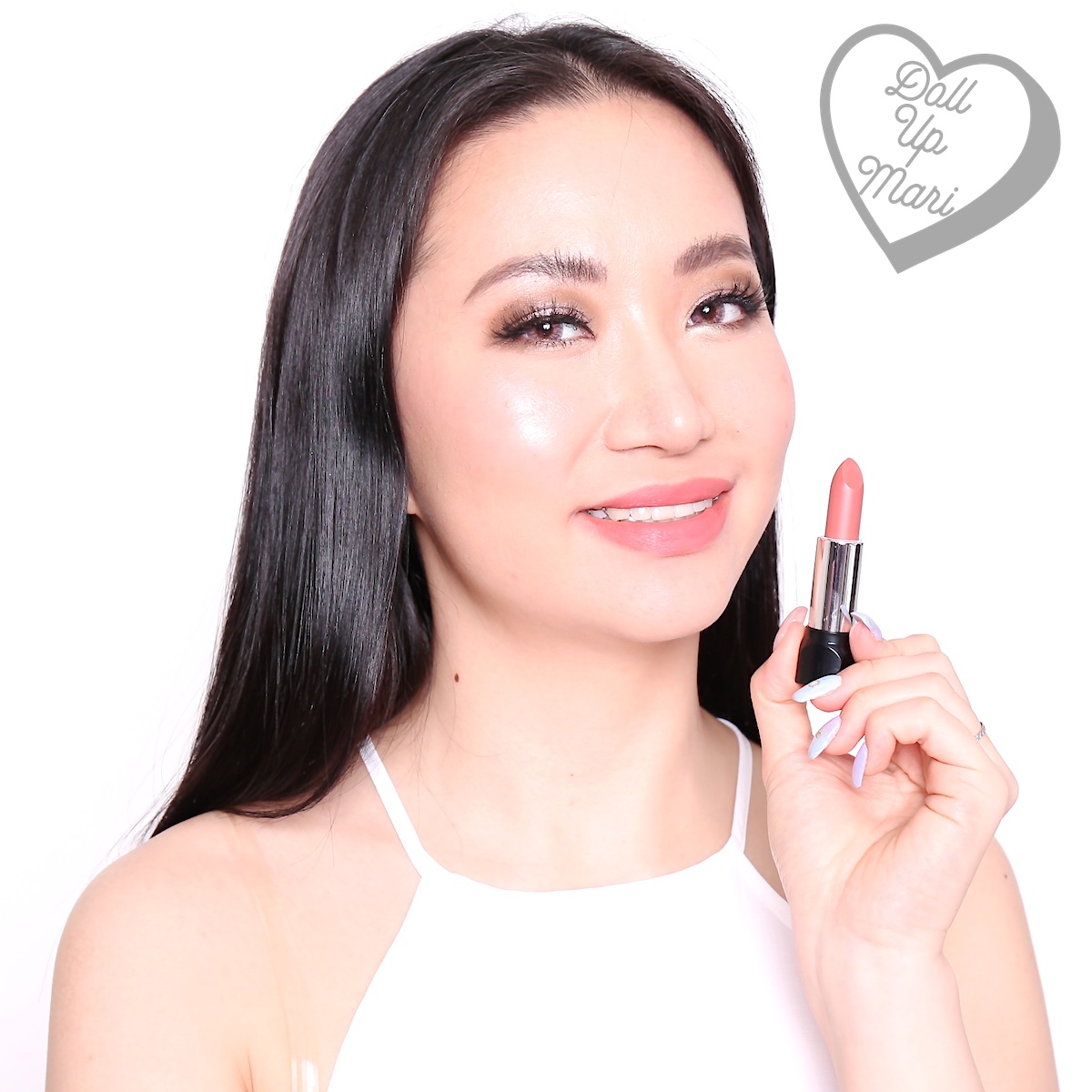 dollupmari wearing Silkygirl OMG! Powder Matte Lipcolor Lipstick (01-Blossom)