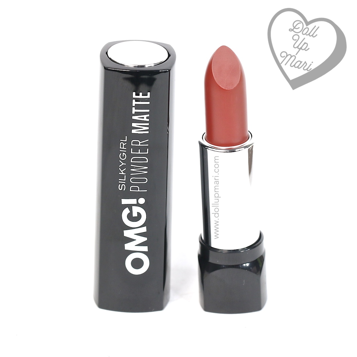 pack shot of Silkygirl OMG! Powder Matte Lipcolor Lipstick (04-Maroon)