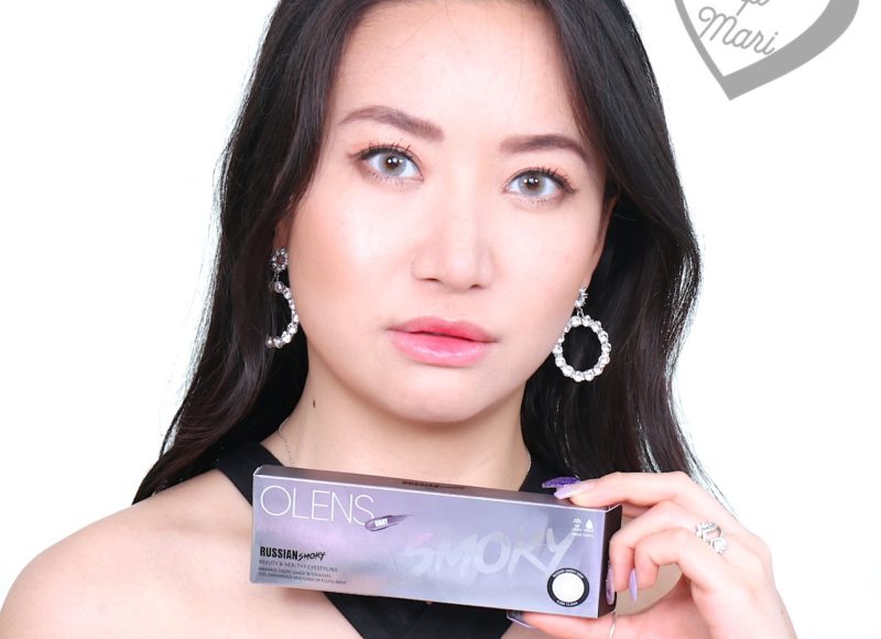 dollupmari posing with Olens Russian Smoky Contact Lens (Gray)