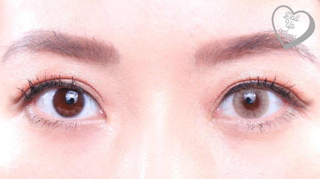 Olens Russian Smoky Contact Lens (Hazel) Eye Comparison