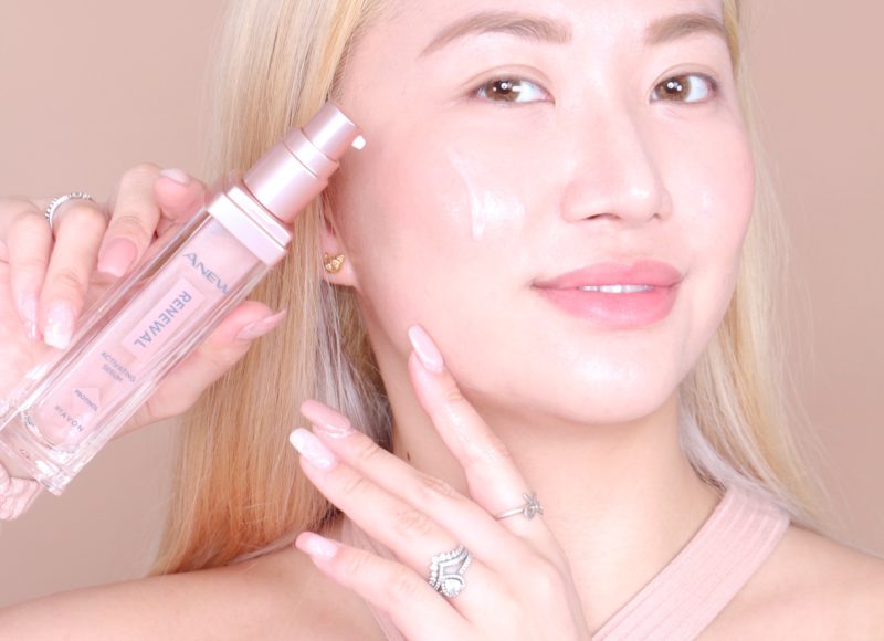 Mari Posing with AVON ANEW Renewal Serum